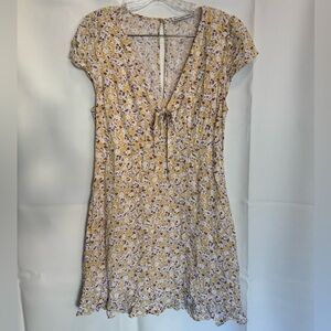 Y2K Abercrombie Fitch Babydoll Skater Flirty Beach Deep V Mini Dress Vintage Med